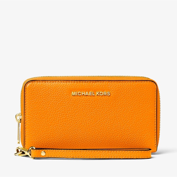 Michael Kors Large Leather Smartphone Wristlet VGUC - Picture 2 of 8